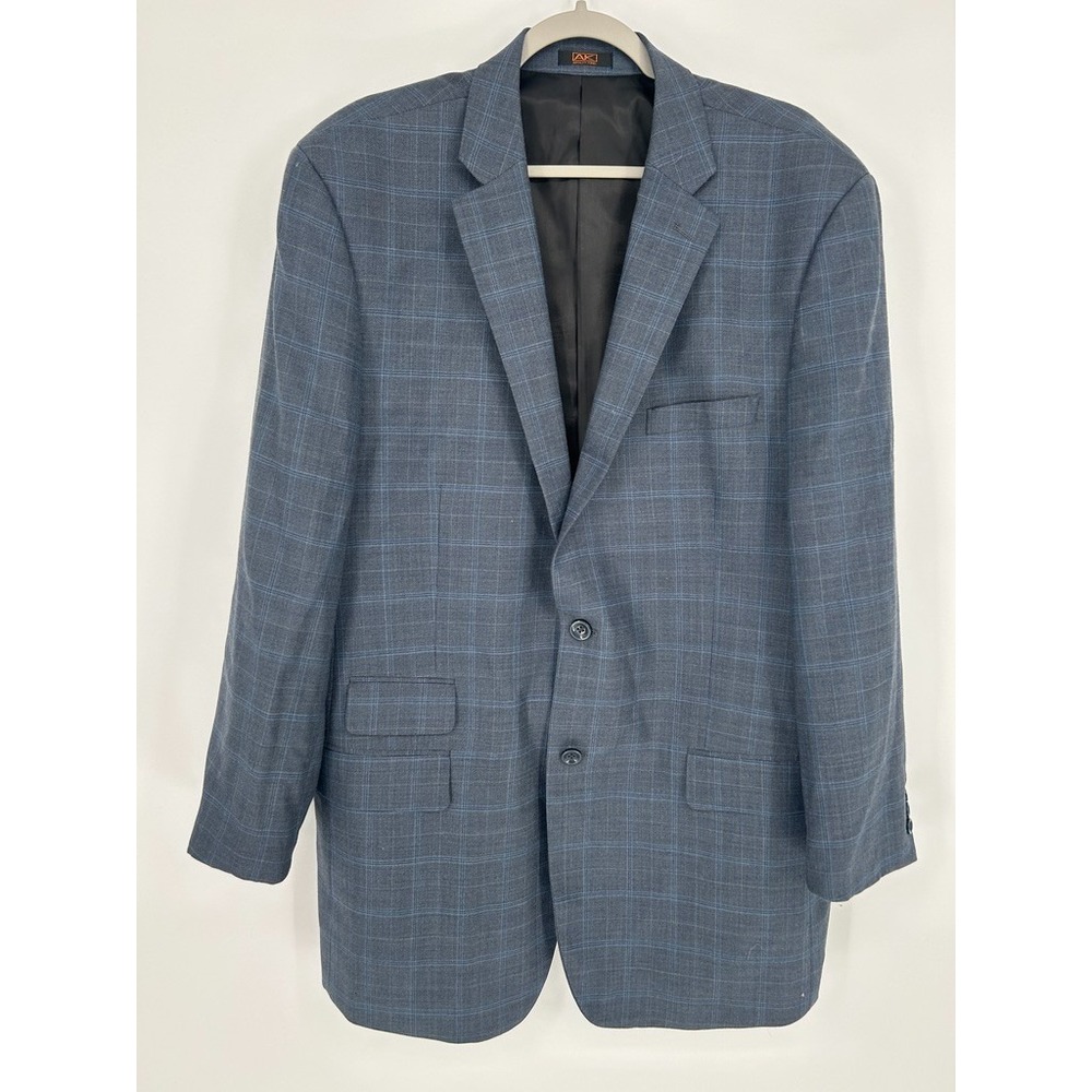 Apollo King Mens 48L Super 150s Wool Plaid Blazer Old Money Classic Heritage Ivy